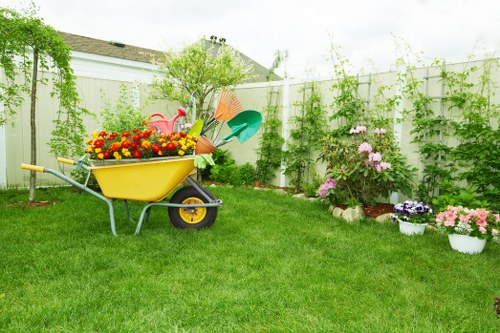 Experienced Sudbury gardeners working on a landscaping project